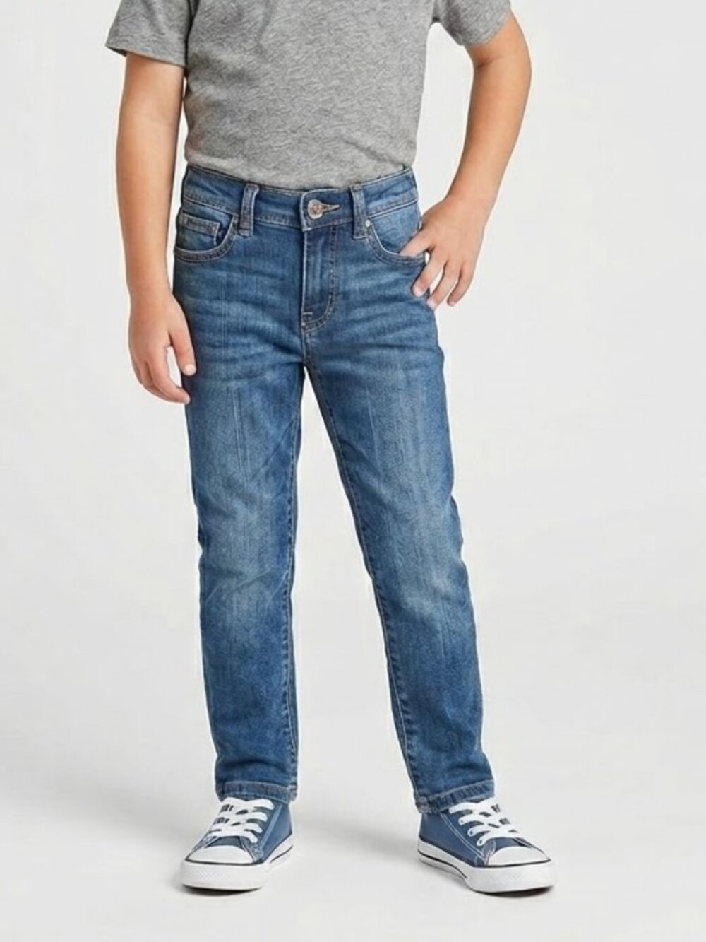 NEW Warp + Weft AMS Amsterdam Slim Straight Leg Stretch Denim Jeans Indigo Pants